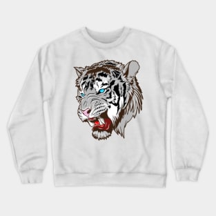 Bengal Tiger white Crewneck Sweatshirt